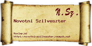 Novotni Szilveszter névjegykártya