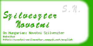 szilveszter novotni business card